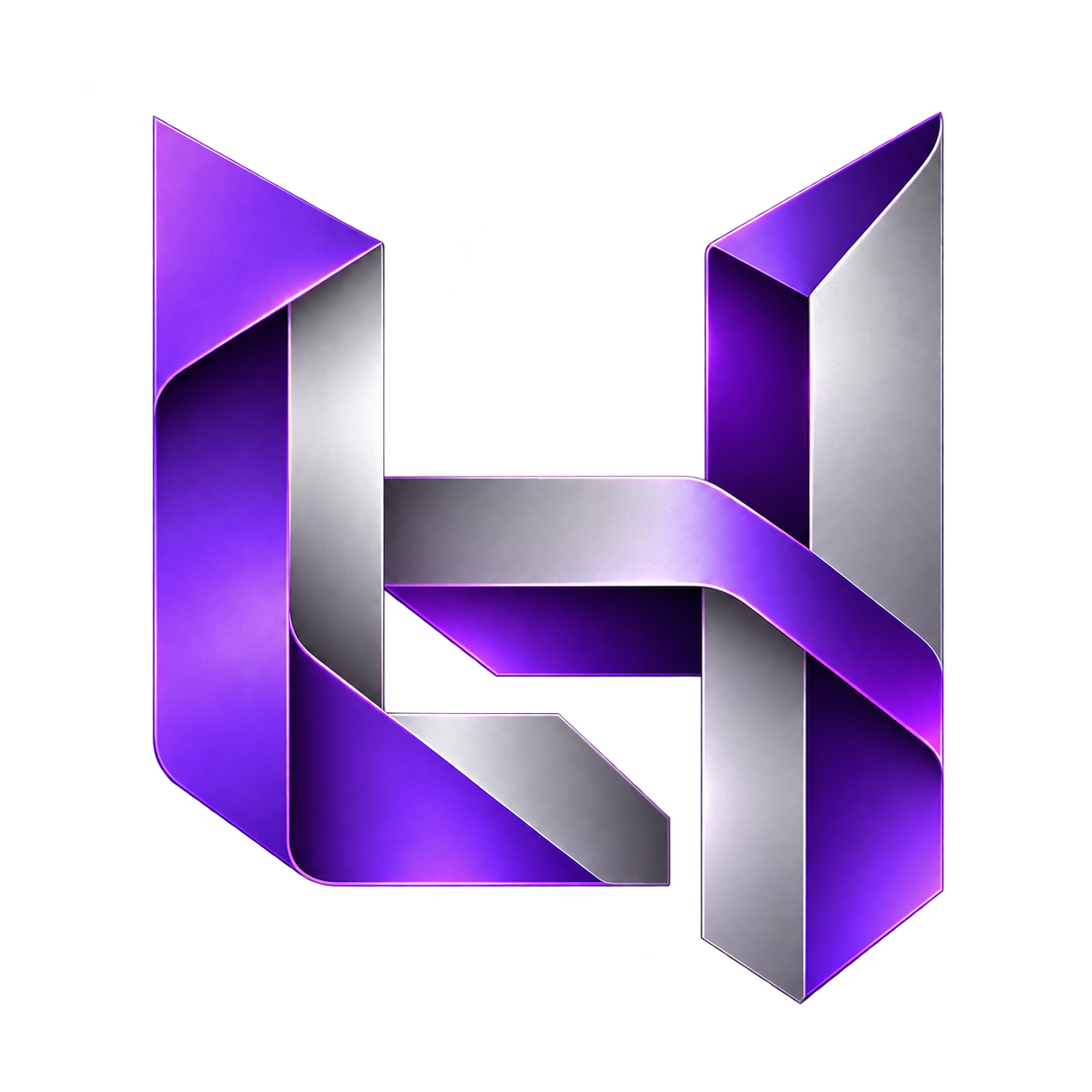 LH & Co. Labs purple and silver monogram